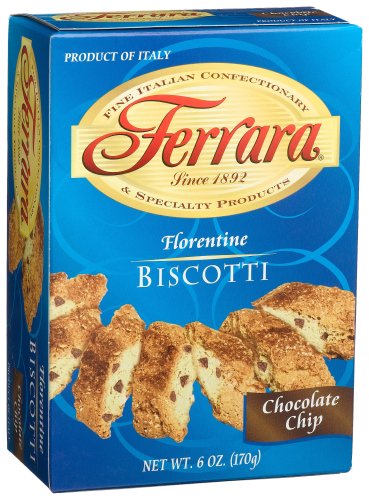 Ferrara Florentine Chocolate Chip Biscottti, 6-Ounce Boxes (Pack of 6) by Ferrara