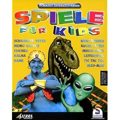 Spiele f�r Kids, 1 CD-ROM Schwarzer Peter, Memo Karten, Fischen, Halma, Dame, Wortrennen, Kugel Tetris, Musik-Spiel. Lieterspiel, Tic Tac Toc, Mau-Mau. F�r Windows 95/98/00/ME oder Macintosh ab 7.5.3