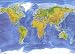 World Map Physical English Language Terrain Huge Laminated Poster Measures 36 x 24 inches (90 x 61 cm)