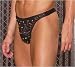 Men's Leather Thong with studs in One Size, Plus Size