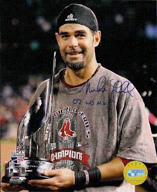 Autographed/Hand Signed Mike Lowell Boston Red Sox 8x10 Photo