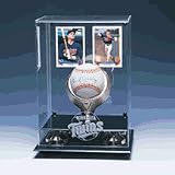 Two Baseball Card and Baseball Display Case
