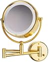 Rucci 10x Wall-mounted Light Mirror - Gold Color Finish