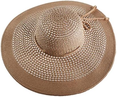 HBY Miami Straw Rope Wide Brim Hat-Tan