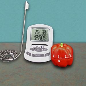 Get Both! Lux Digital Cooking Thermometer and Red Pepper Timer (CP19281)
