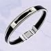 18K Gold Rubber & Stainless Steel Mens Bracelet