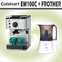 Cuisinart EM-100 Stainless Steel Espresso Maker + FALW FROTHING MACHINE