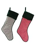 Pack of 4 Victorian Inspirations Holiday Plaid Christmas Stockings 19