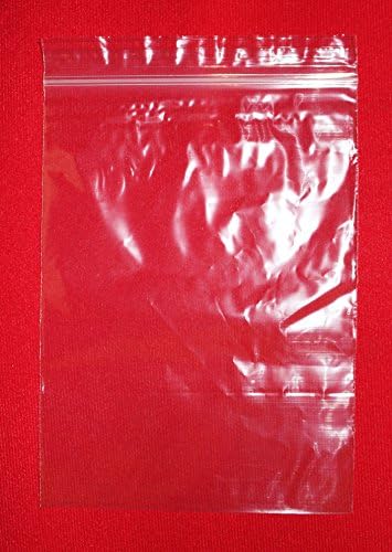Resealable Zipper Storage Bag 6" x 8" Clear Plastic 2 Mil zip lock closure (100 pack)