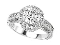 2.10 cttw 925 Sterling Silver 14K White Gold Plated Genuine Round White Topaz Engagement Ring - Gold Plated Silver