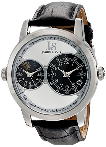 Joshua & Sons Men's JS87SS Analog Display Quartz Black Watch