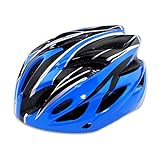 IPRO サイクリング ヘルメット 自転車用 スタイリッシュ 軽量 一体成型 18ホール 通気性 クロスバイク ロードバイク スポーツ バイク (ブルーブラック)
