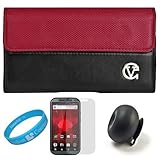 Red & Black Portola Executive Leather Holster Carrying Case with Fixed Belt ....