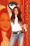 Lindsay Lohan (With Guitar) Music Poster Print - 24" X 36"