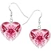 Heart Pink Tribal Butterfly Rose Earrings