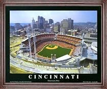 Cincinnati Reds - Great American Ballpark - Framed 26x32 Aerial Photograph