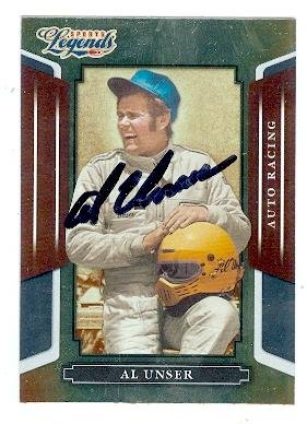 Al Unser Sr. autographed trading card (Auto Racing NASCAR) 2008 Donruss Sports Legends #116