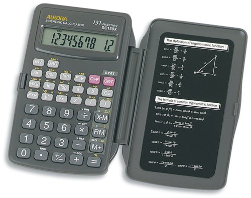 Aurora SC150X 8 Digit 131-Function Hardcase Scientific Calculator