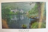 Ireland (County Galway, Kylemore Abbey) White Wood-Mounted Art Poster Print - 24