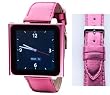 Wrist Jockey 5th Avenue - Pink Metallic Leather (iPod nano watch band)