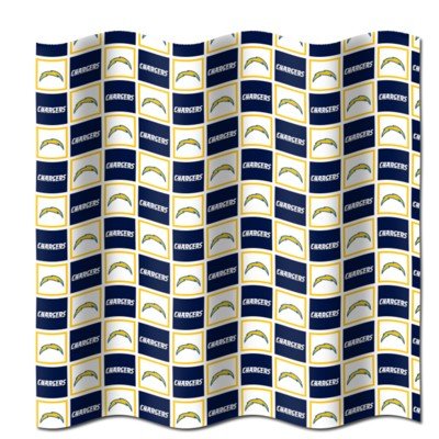 San Diego Chargers NFL Checkered Bathroom Shower Curtain