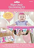Amscan Sweet Birthday Girl 1st Birthday High Chair Decorating Kit, Large, White/Pink/Purple