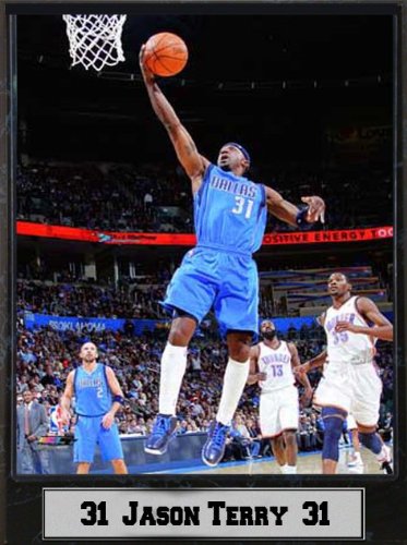 Encore Select 510-BSKDM31-1 Dallas Mavericks No. 31 Jason Terry 9X12 Photo Plaque-1