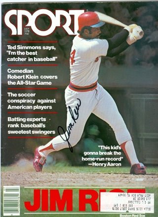 Jim Rice Autographed/Hand Signed Sport Magazine July 1978
