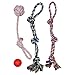 XL DOG ROPE TOYS FOR AGGRESSIVE CHEWERS - LARGE DOG BALL FOR LARGE AND MEDIUM DOGS - BENEFITS NON-PROFIT DOG RESCUE - LARGE FLOSS ROPE FOR DOGS DENTAL HEALTH - 100% COTTON ROPE TOY FOR LARGE DOGS