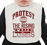Protest Against The Rising Tide Of Laziness ネクタイを有する有機ビブ Medium