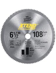 Vermont American 26157 5/8-Inch Arbor 6-1/2-Inch 108 Tooth Xtend Cordless Steel Cutting Circular Saw Blade