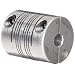 Ruland Clamping Beam Coupling, Polished Aluminum, Metric