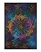 Jaipur Handloom Black Light Tapestries Intricate Blue Tie Dye Star Indian Bedspread Twin Tapestry Hippie Wall Decor Mandala Bohemian Tapestry Psychedelic Tapestry Ethnic Decorative (Blue)