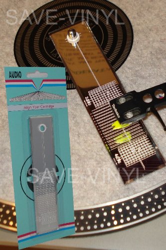 Phono Cartridge Stylus Alignment Protractor Tool 