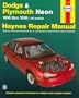Haynes Dodge & Plymouth Neon Automotive Repair Manual: 1995 Through 1998 (Haynes Automotive Repair Manuals)