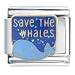 Save Whales Words & Phrases Italian Charm Bracelet