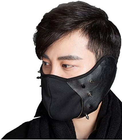 Mraw Cool Corrugated PU Stitching Versatile Casual Ski Half Mask With Patent