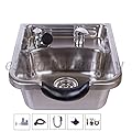 Stainless Steel Brushed Shampoo Bowl Salon Sink for Barber or Beauty Salon TLC-1167
