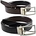 Alpine Swiss Mens Dress Belts Reversible Black Brown Leather Imported from Spain