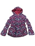 Pink Platinum - Girls Hooded Floral Parka Jacket, Purple, Pink (Size 7/8)