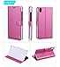 Lenovo S850 Case, Silk Flip Leather Folio Case for Lenovo S850 S850T Wallet Pouch Skin Cover Phone Shell With Stand Function And Card Slot (Rose)