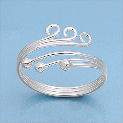 Sterling Silver Fashion Toe Ring - 2mm Band Width