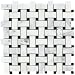 Carrara (Carrera) Venato Basketweave 1x2" Honed Mosaic Tile
