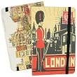 Cavallini London hardbound small notebook with elastic