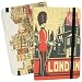 Cavallini London hardbound small notebook with elastic