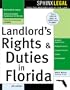 "Landlord's Rights and Duties in Florida, 9E" (Landlords' Rights & Duties in Florida)