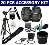 20 Pcs Essentials Kit for CANON G6, Includes: 58MM 2.0X High Definition Tel ....