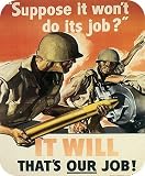 Suppose It Wont Do Its Job Vintage World War II Two WW2 WWII USA Military Propaganda MOUSE PAD