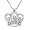 14k White Gold Diamond Crown Pendant (1/8 cttw, I-J Color, I2-I3 Clarity)