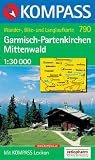  : Kompass Karten, Garmisch-Partenkirchen, Mittenwald: Wander-, Bike- und Langlaufkarte